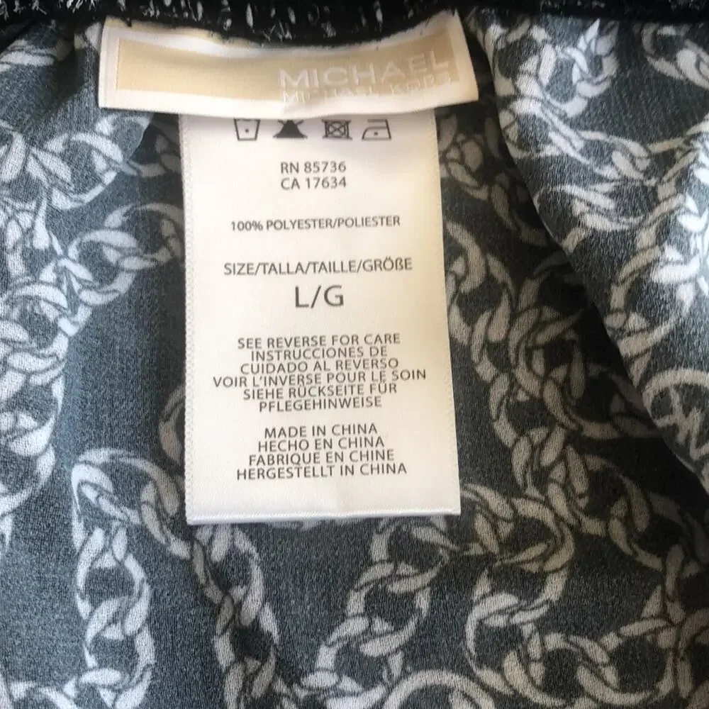 MICHAEL Michael Kors Black and White Chain Beach Coverup -  L - Picture 3 of 6